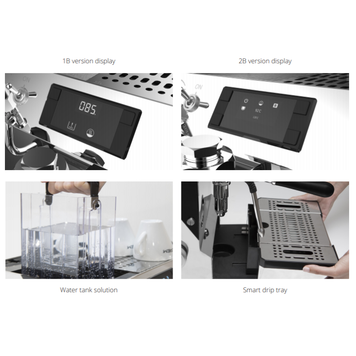 Ekspres ciśnieniowy 1-grupowy ONE 2B R-LFPP  | 1,7+1,5l | 311x458x420mm