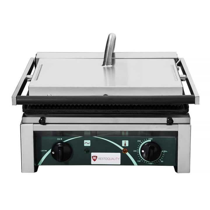 Grill elektryczny kontaktowy panini RN101-A | 2 płyty ryflowane