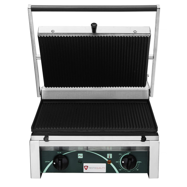 Grill elektryczny kontaktowy panini RN101-A | 2 płyty ryflowane