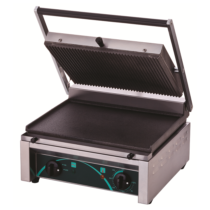 Grill elektryczny kontaktowy panini RN101-B | dolna płyta gładka