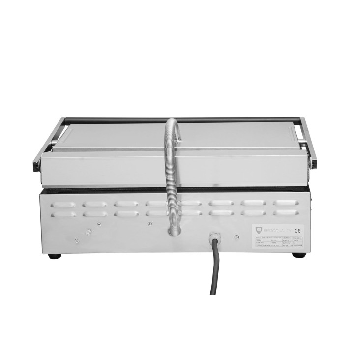 Grill elektryczny kontaktowy panini szeroki RN102 | 2 płyty ryflowane