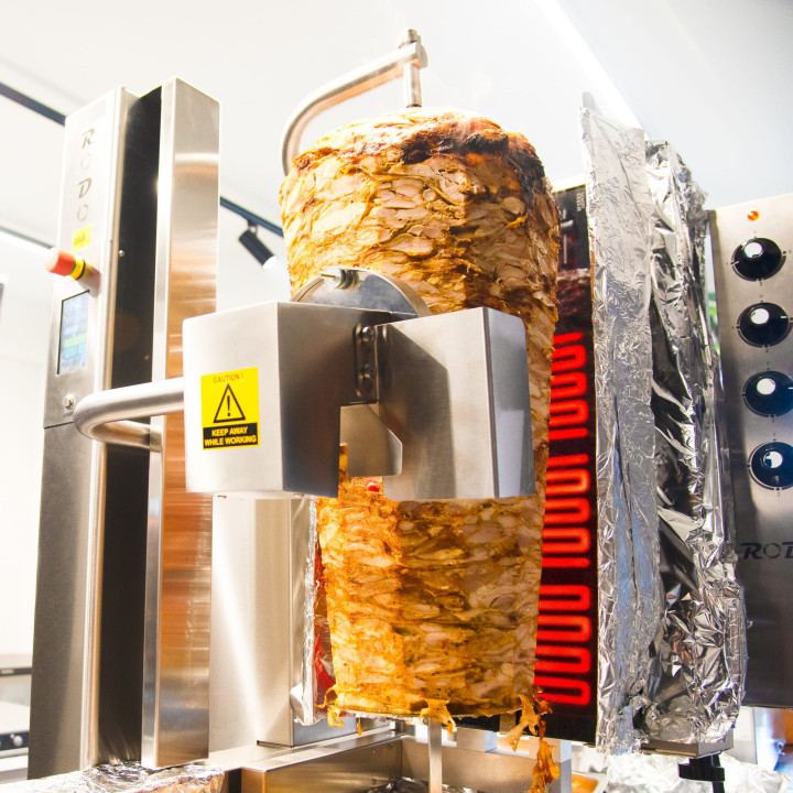 Kebab automatyczny elektryczny | gyros automatyczny | wsad 80 kg | 4 palniki | RODO4E