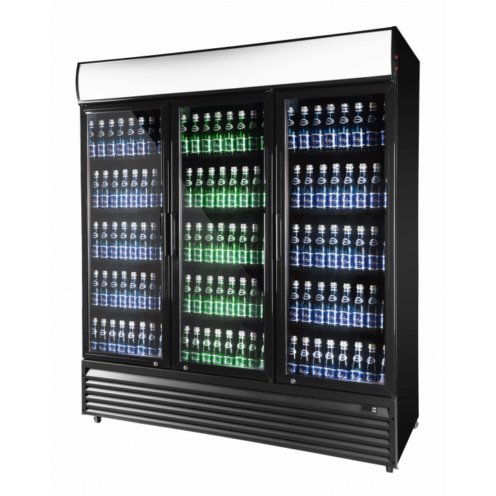 Szafa chłodnicza przeszklona RQ1500H-BLACK| 1600l