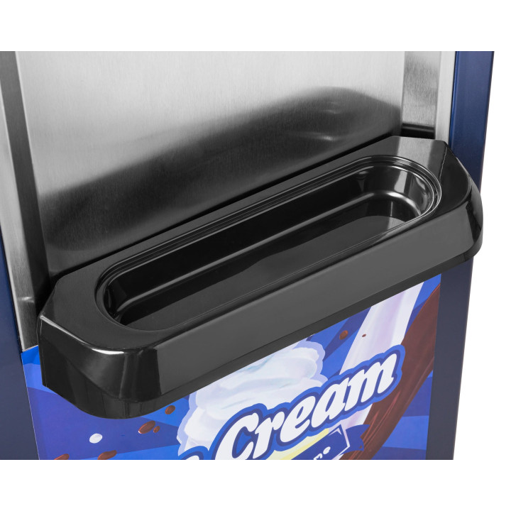Maszyna do lodów włoskich | automat do lodów soft | 2 smaki + mix | nocne chłodzenie | niebieska | 2x6l