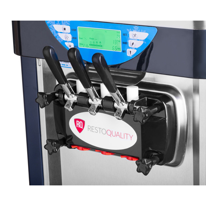 Maszyna do lodów włoskich | automat do lodów soft | 2 smaki + mix | nocne chłodzenie | niebieska | 2x6l