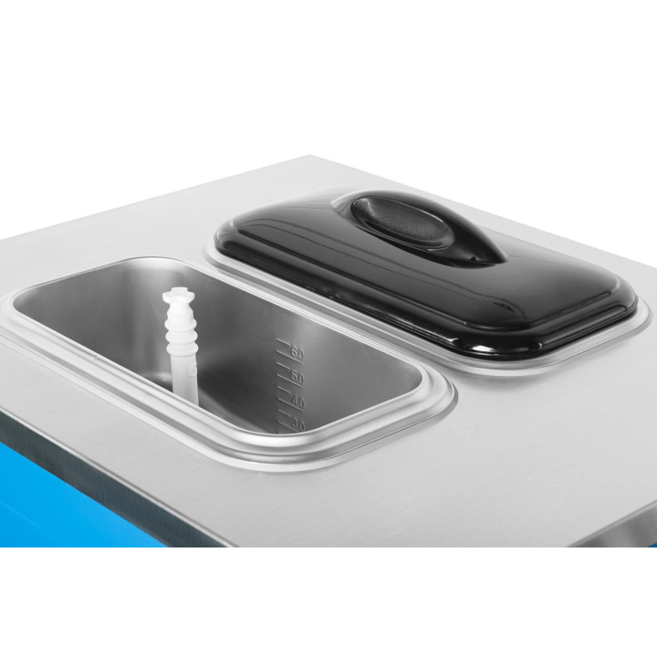 Maszyna do lodów włoskich | automat do lodów soft | 2 smaki + mix | nocne chłodzenie | niebieska | 2x6l