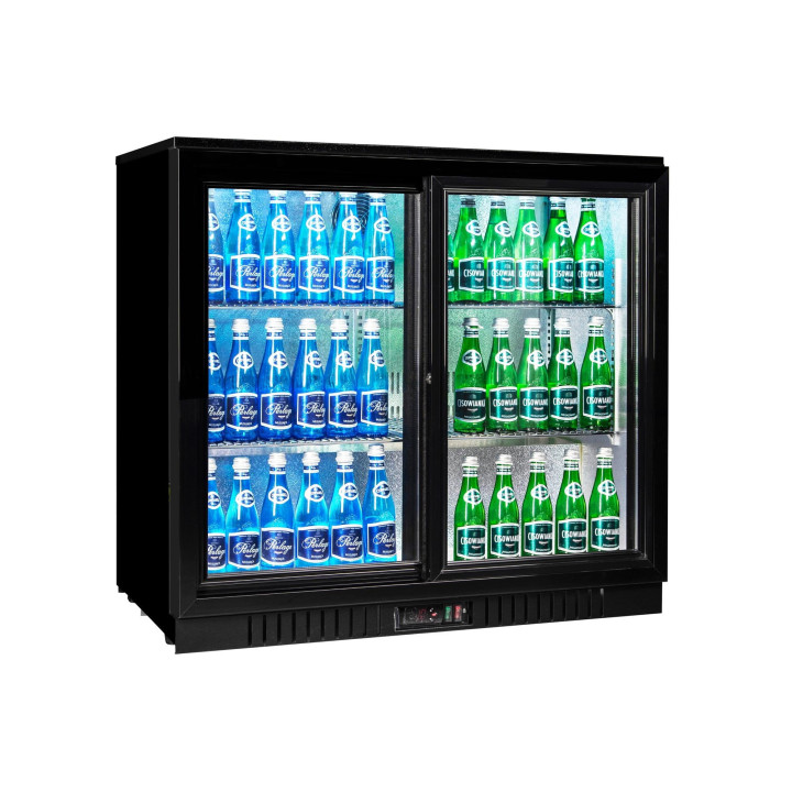 Barowa szafa chłodnicza  | chłodziarka podblatowa RQ-208SC | 205l | drzwi przesuwne