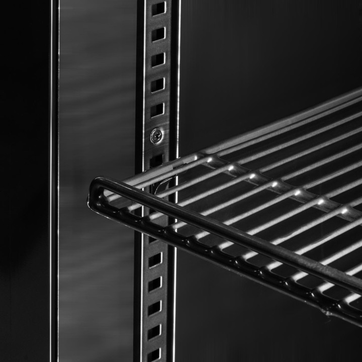 Szafa chłodnicza przeszklona RQ216-BLACK | 160 l | 390x475x1880 mm |