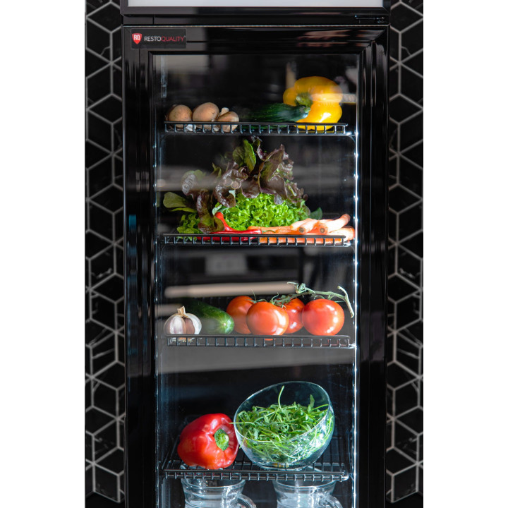 Szafa chłodnicza przeszklona RQ216-BLACK | 160 l | 390x475x1880 mm |
