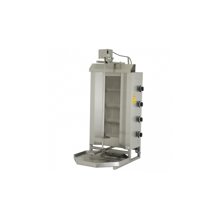 Gyros | opiekacz gazowy do kebaba | 4 palniki | wsad do 60kg | RQ32464