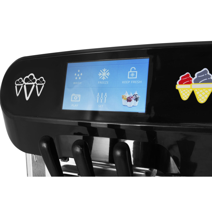 Maszyna do lodów włoskich | automat do lodów soft | 2 smaki + mix | nocne chłodzenie | pompa napowietrzająca | wolnostojąca | 2x