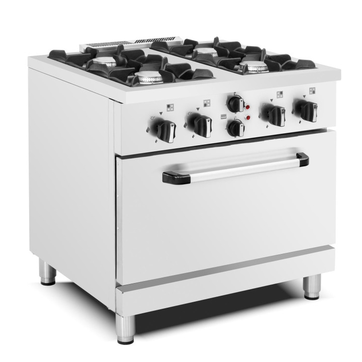 Kuchnia gazowa z piekarnikiem elektrycznym | 4-palnikowa | 32,4 kW | 800x700x830 mm