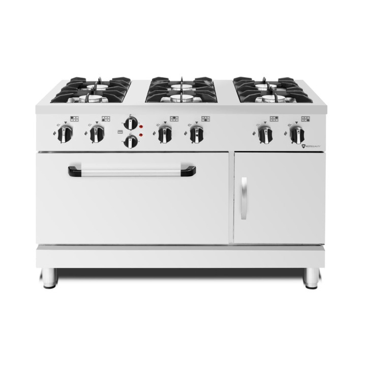 Kuchnia gazowa z piekarnikiem elektrycznym | 6-palnikowa | 37,4 kW | 1200x700x830 mm