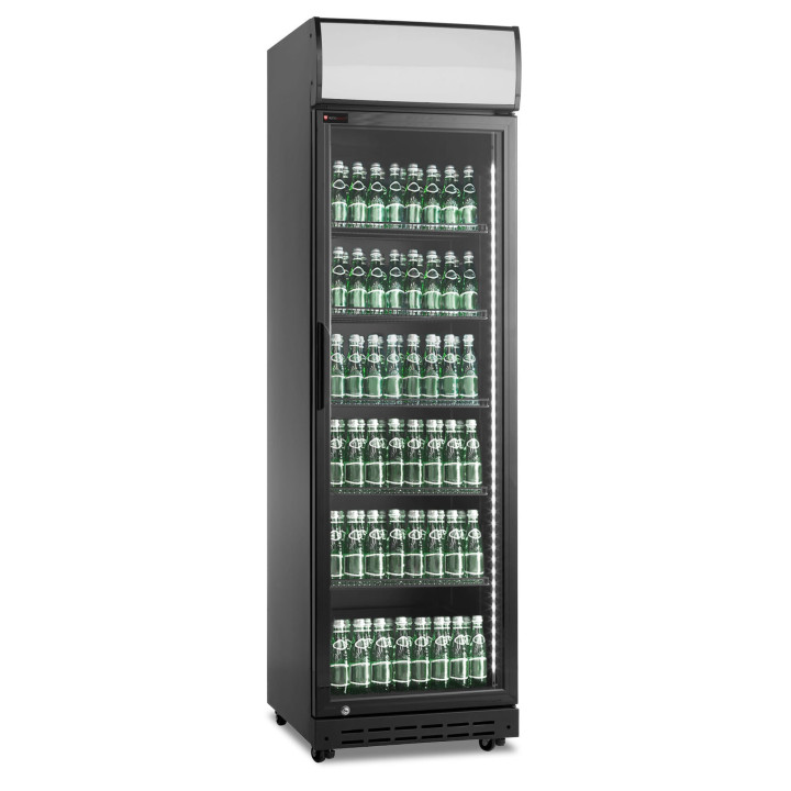 Szafa chłodnicza przeszklona RQ419-BLACK| 388l | czarna (SD420BE)