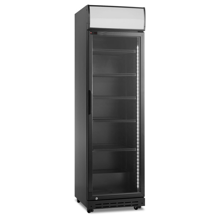 Szafa chłodnicza przeszklona RQ419-BLACK| 388l | czarna (SD420BE)