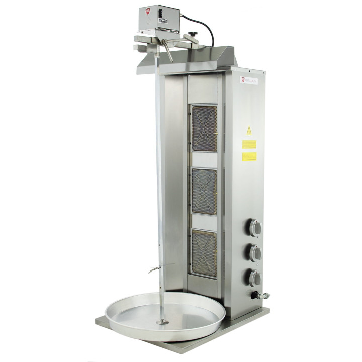 Gyros | opiekacz gazowy do kebaba | 3 palniki | wsad do 40kg | RQ43033 | Linia Budget