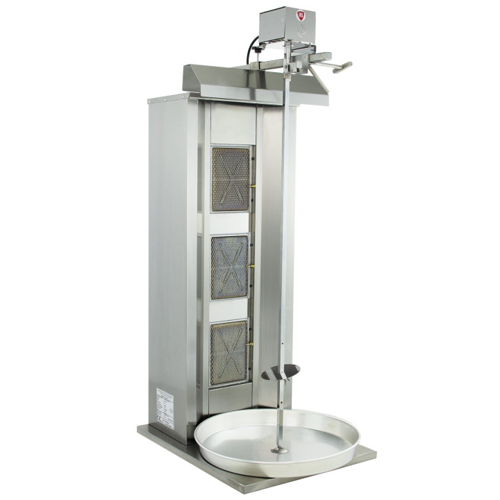 Gyros | opiekacz gazowy do kebaba | 3 palniki | wsad do 40kg | RQ43033 | Linia Budget