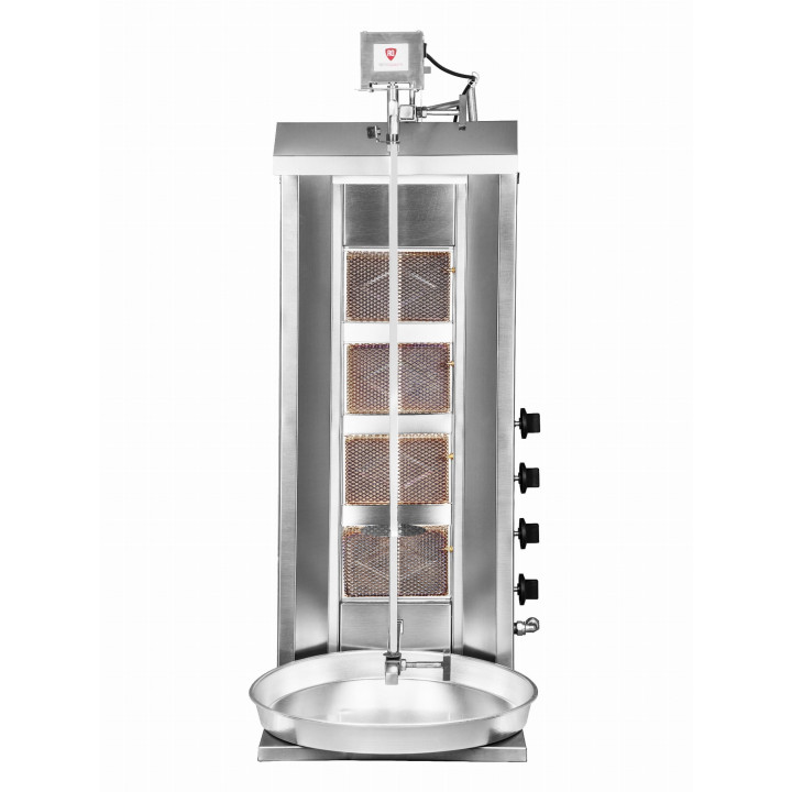 Gyros | opiekacz gazowy do kebaba | 4 palniki | wsad do 60kg | RQ43034 | Linia Budget