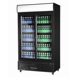 Szafa chłodnicza przeszklona RQ801SL-BLACK | 800l | drzwi przesuwne | czarna (SD801SL)