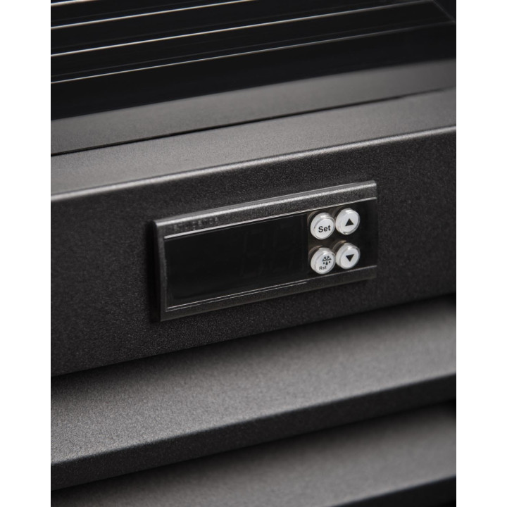Szafa chłodnicza przeszklona RQ801SL-BLACK | 800l | drzwi przesuwne | czarna (SD801SL)