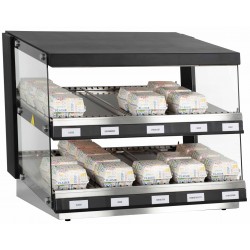 Podgrzewacz do burgerów | witryna grzewcza | dwie półki | 1,16 kW | 800x640x685 mm