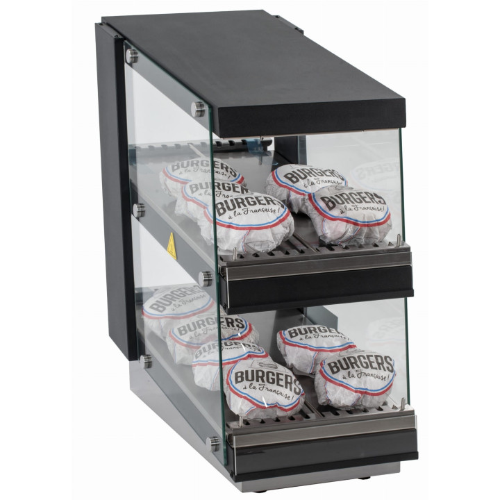Podgrzewacz do burgerów | witryna grzewcza | dwie półki | 0,86 kW | 350x707x691 mm