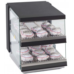 Podgrzewacz do burgerów | witryna grzewcza | dwie półki | 0,98 kW | 550x707x691 mm