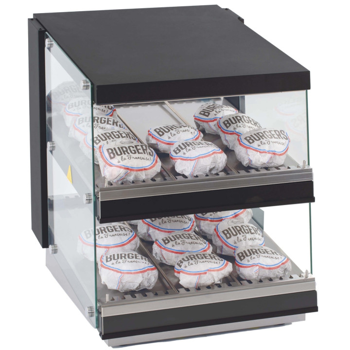 Podgrzewacz do burgerów | witryna grzewcza | dwie półki | 0,98 kW | 550x707x691 mm