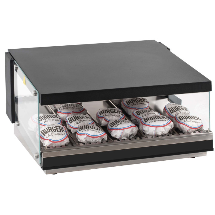 Podgrzewacz do burgerów | witryna grzewcza | jedna półka | 0,58 kW | 800x707x430 mm