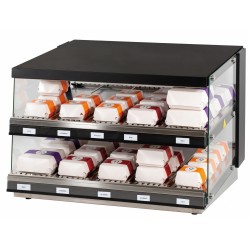 Podgrzewacz do burgerów | witryna grzewcza | dwie półki | 1,16 kW | 953x700x691 mm