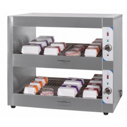 Podgrzewacz do burgerów | witryna grzewcza | dwie półki | 2 kW | 1000x600x900 mm