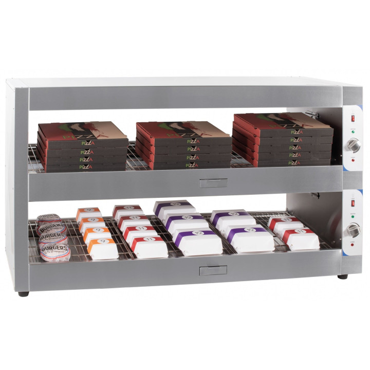 Podgrzewacz do burgerów | witryna grzewcza | dwie półki | 2,8 kW | 1500x600x900 mm