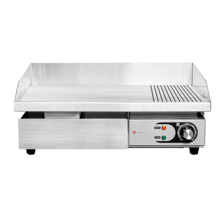 Płyta grillowa elektryczna | 2/3 gładka 1/3 ryflowana | nastawna | 3 kW | 550x430x250 mm | RQEG818-2