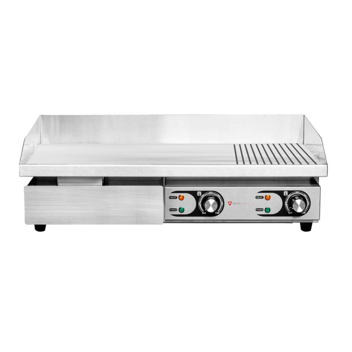 Płyta grillowa elektryczna | 2/3 gładka 1/3 ryflowana | nastawna | 4,4 kW | 730x470x250 mm | RQEG820-2
