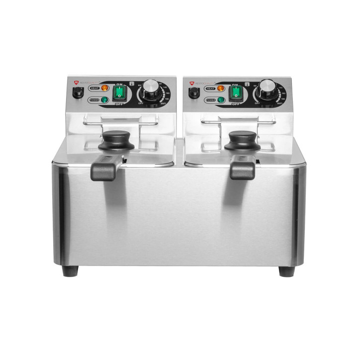Frytownica elektryczna RQF4L2 | podwójna | 2x 4 l | 2x 2,5 kW