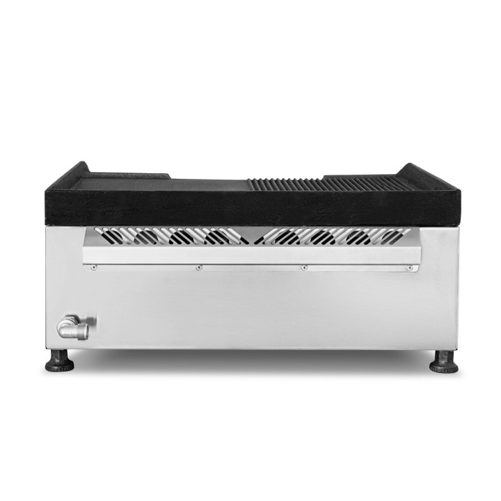Płyta grillowa gazowa | ryflowano/gładka | 6,4kW | RQG30953