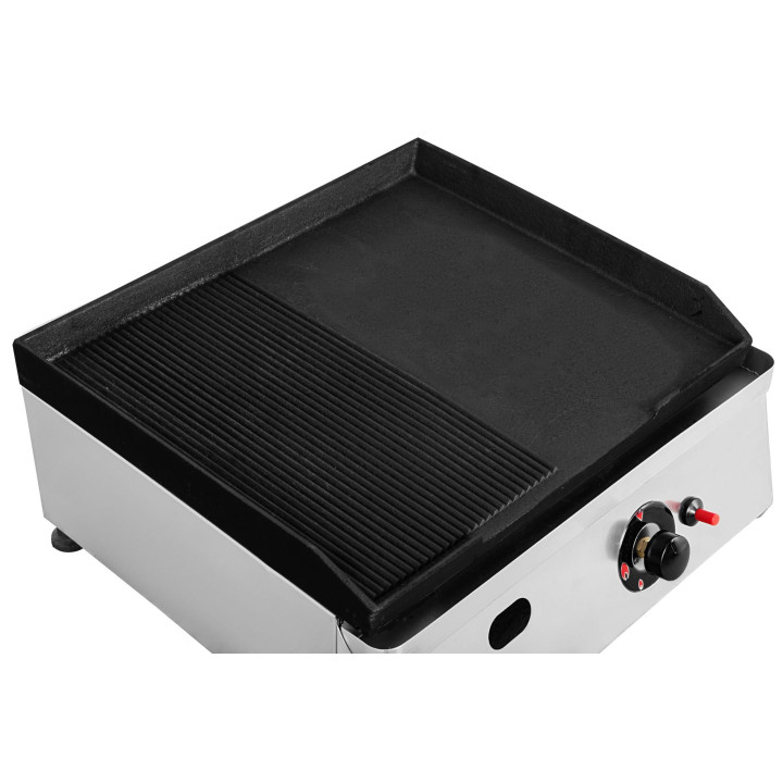 Płyta grillowa gazowa | ryflowano/gładka | 6,4kW | RQG30953
