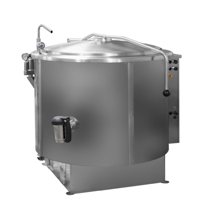 Kocioł warzelny gazowy z grzaniem pośrednim | opcja mieszadła |  31,5 kW | 200 l | 1070x1140x900 mm | RQK-200GR