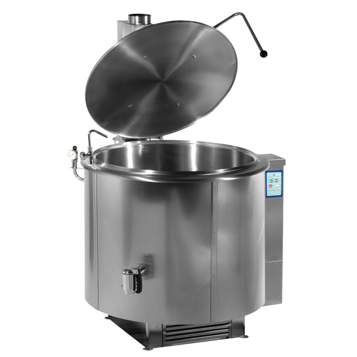 Kocioł warzelny gazowy z grzaniem pośrednim | opcja mieszadła | 48 kW | 300 l | 1320x1330x940 mm | RQK-301GR