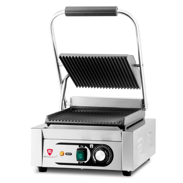 Kontakt grill pojedynczy | ryflowany | Resto Quality | 1,8 kW