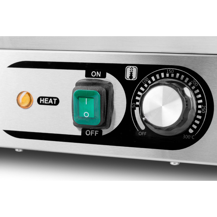 Kontakt grill pojedynczy | ryflowany | Resto Quality | 1,8 kW