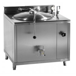 Kocioł warzelny parowy z grzaniem pośrednim | opcja mieszadła | 150 l | zużycie pary ~60 kg/h | 900x900x900 mm | RQLR-151N
