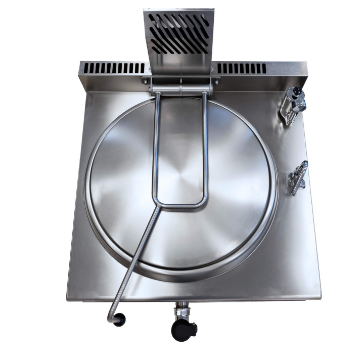 Kocioł warzelny gazowy z grzaniem pośrednim | opcja mieszadła | 19 kW | 150 l | 900x900x900 mm | RQLR-152G