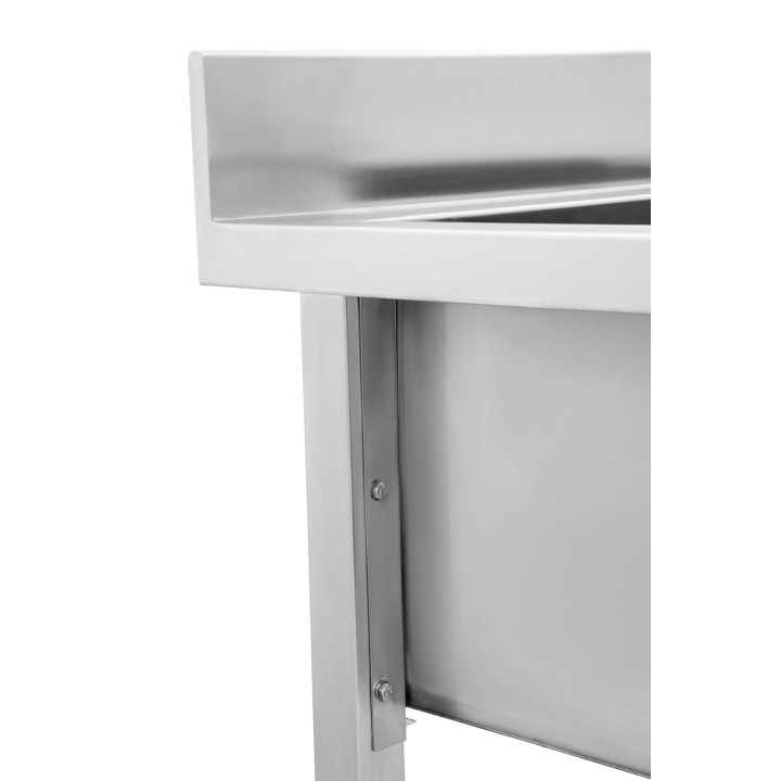 Stół z basenem 1-komorowym | 600x600x850 mm | skręcany