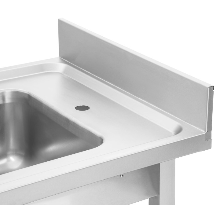 Stół ze zlewem 1-komorowym | z półką | 600x600x850 mm | skręcany