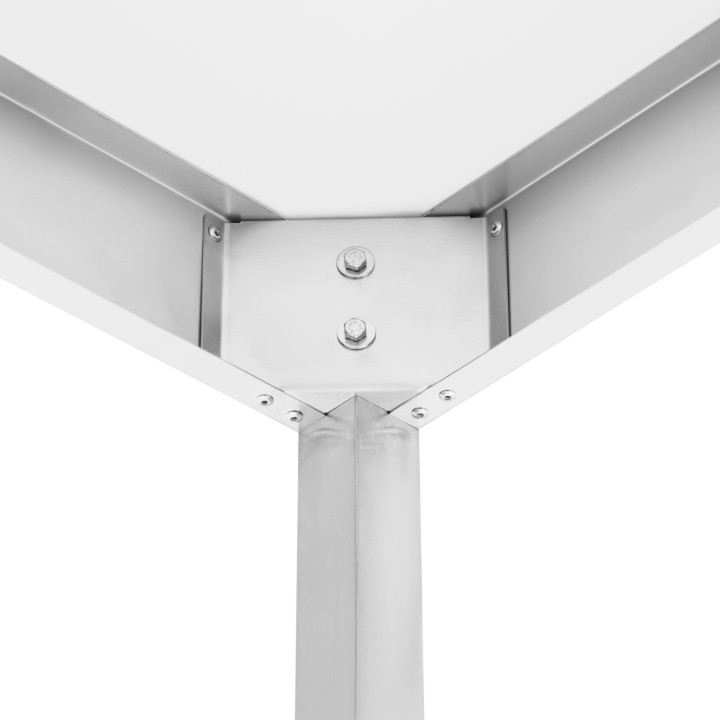 Stół ze zlewem 1-komorowym | z półką | 600x600x850 mm | skręcany