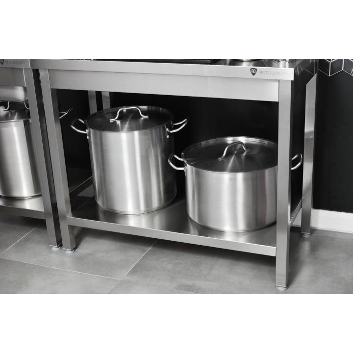 Stół ze zlewem 1-komorowym | z półką | 600x600x850 mm | skręcany