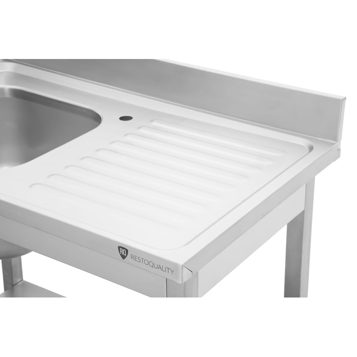 Stół ze zlewem 1-komorowym | z półką | 1000x600x850 mm | skręcany