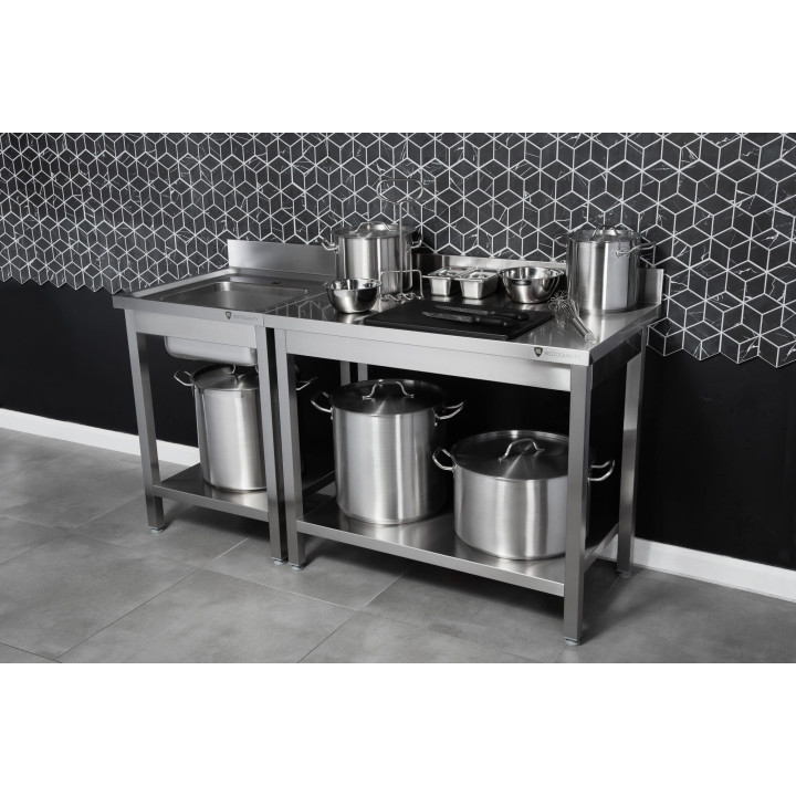 Stół przyścienny bez półki | 600x600x850 mm | skręcany