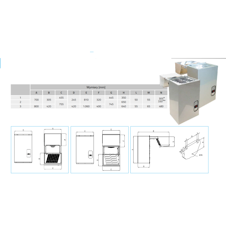 Agregat do komory mroźniczej | RQMZU/04A1